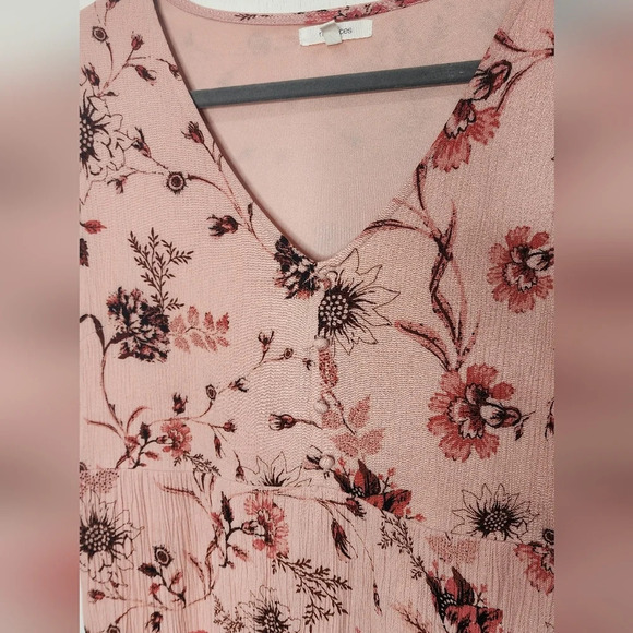 Maurices Pink Floral Lace Trim Baby doll Dress Size M - Picture 10 of 11